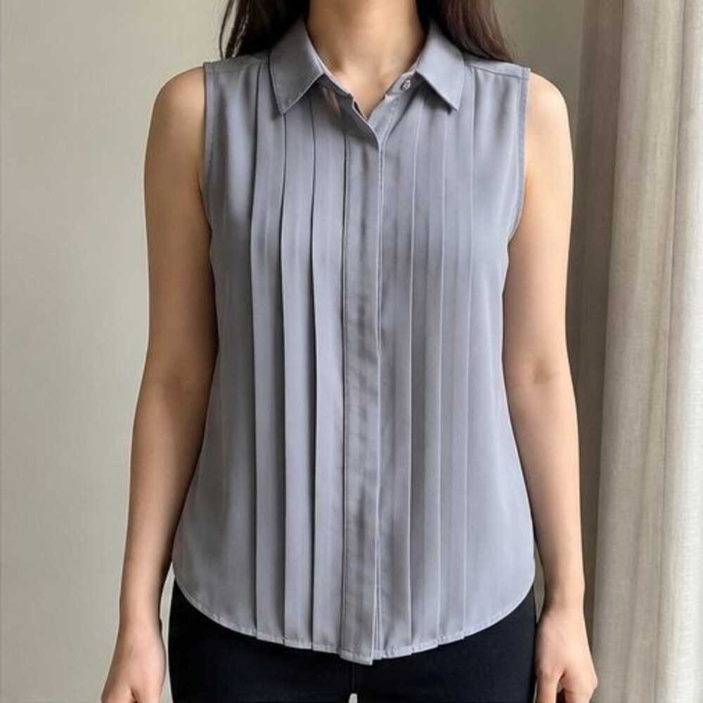 Gray Button Blouse - Picture 2 of 6